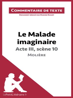 cover image of Le Malade imaginaire de Molière--Acte III, scène 10